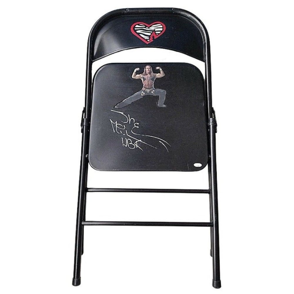 Shawn Michaels HBK Signed Steel Wrestling Folding Chair WWE NWO JSA Autographed